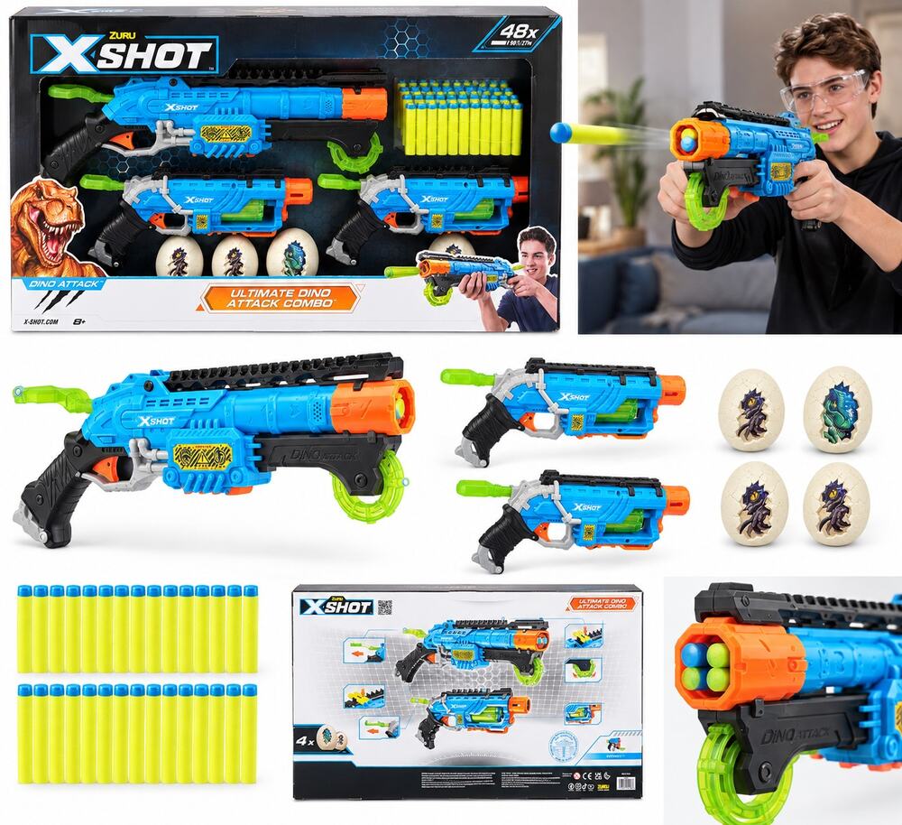 ZURU X-Shot Dino Attack Ultimate Dino Attack Combo Blaster Set